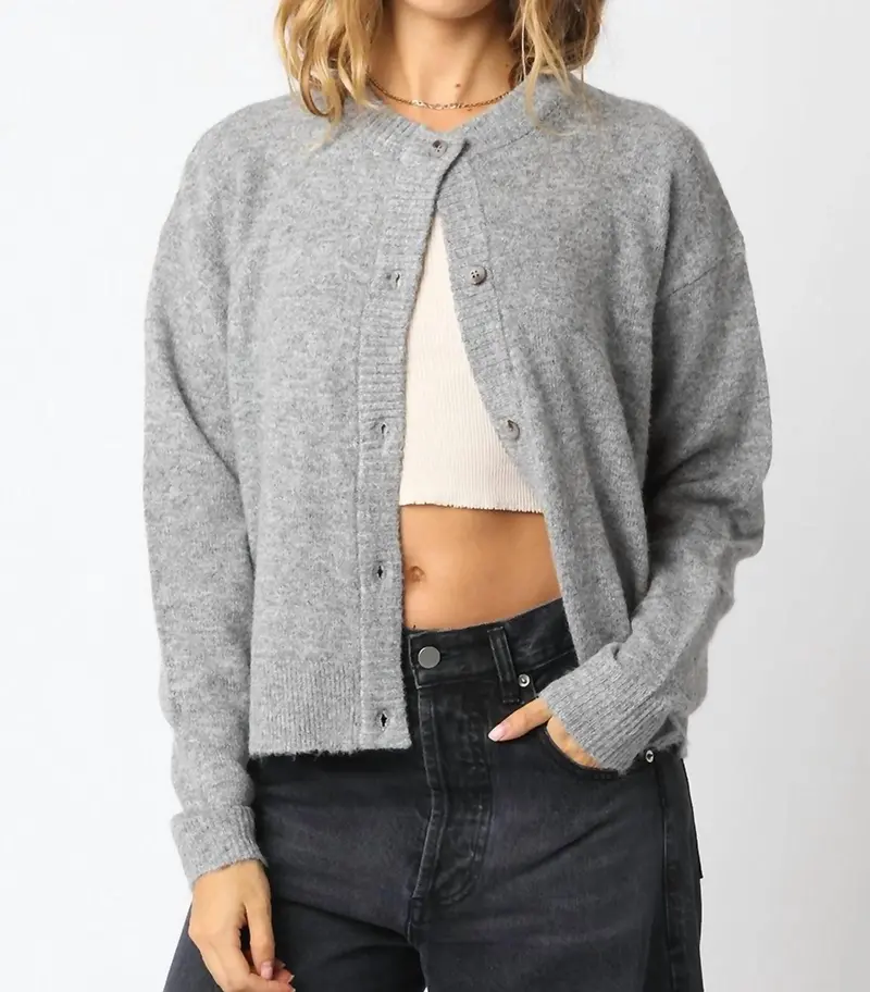 Gillian Sweater In Heather Grey 1