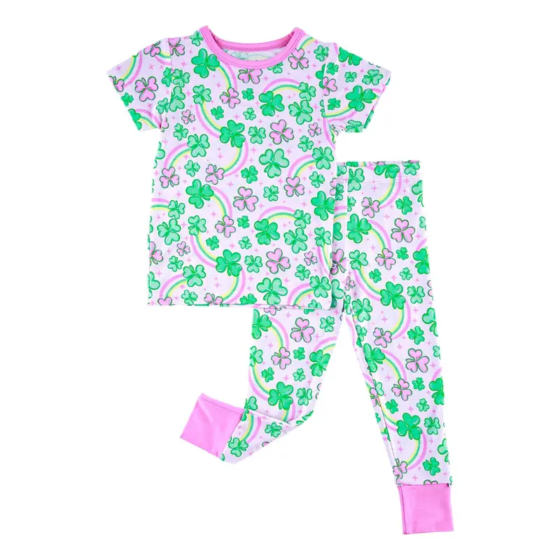 Girls' Bridgett Two Piece Pajamas Set In Pink 1