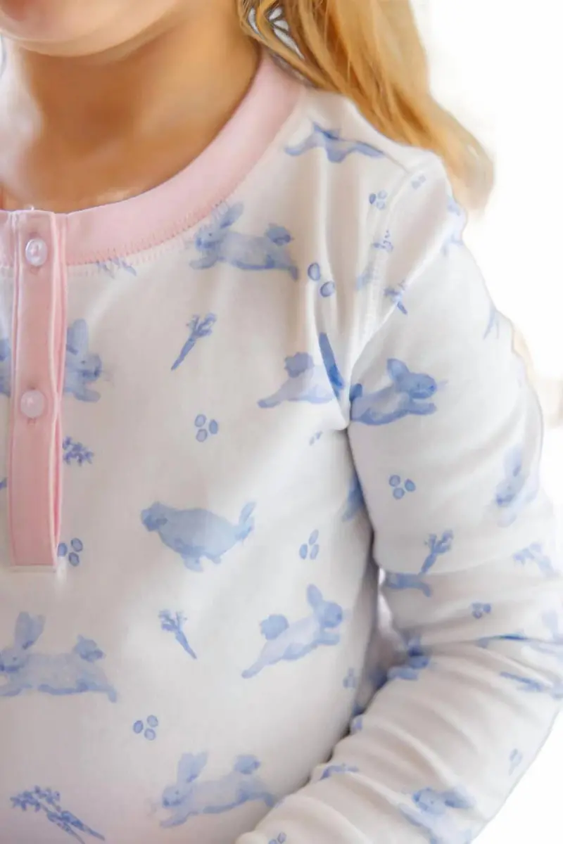 Girl's Easter Sara Jane's Sweet Dream Set In Lindon Hill Hops With Palm Beach Pink 3
