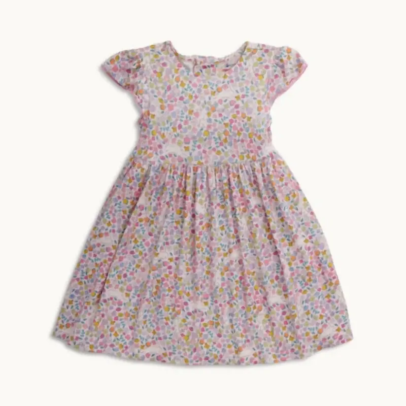Girls' Flutter Sleeve Dress In Bunny Blossom 1