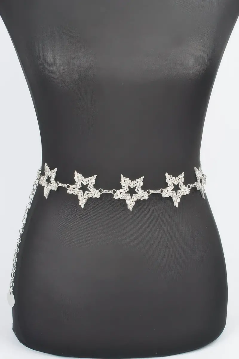 Glass Star Plus Size Chain Belt 1