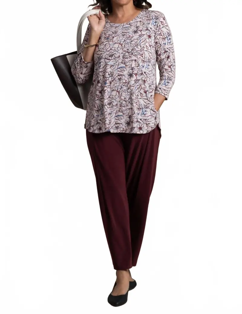 Go To Classic T Relax Shirt In Painted Blooms 1