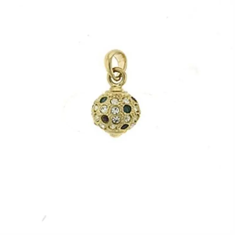 Gold Brass Pendant With Top Grade Crystal In Multi Color 1