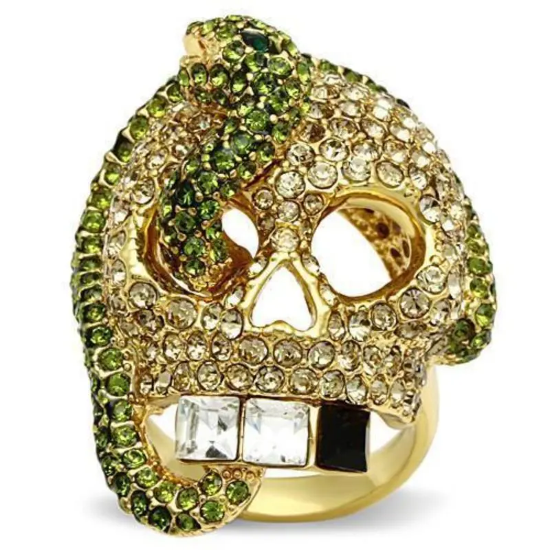 Gold White Metal Ring With Top Grade Crystal In Multi Color 1