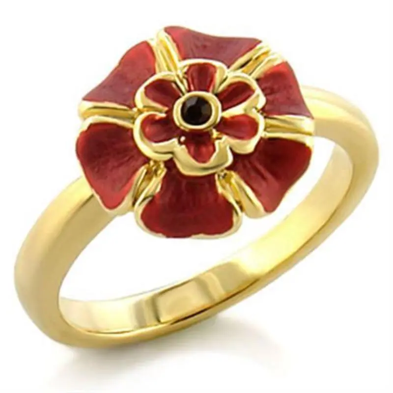 Gold White Metal Ring With Top Grade Crystal In Siam 1