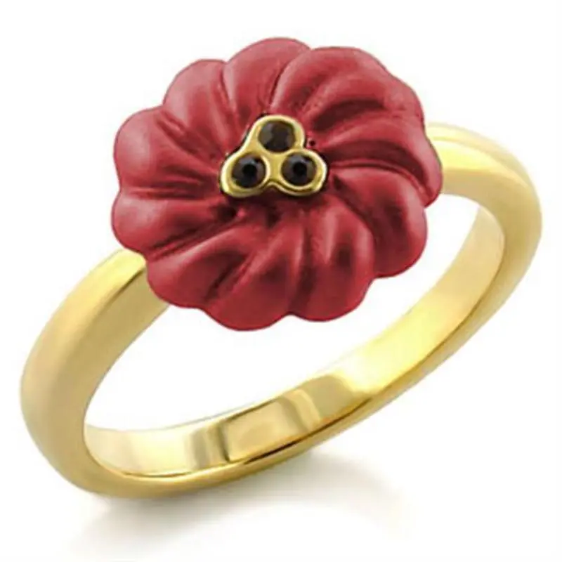 Gold White Metal Ring With Top Grade Crystal In Siam 1