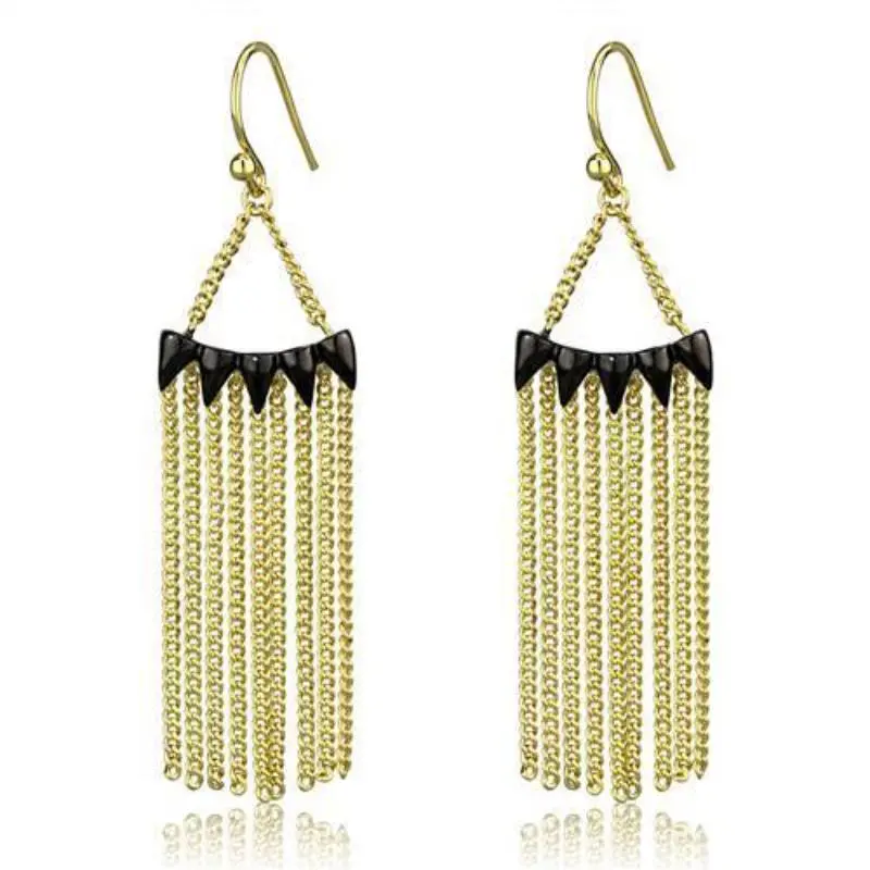 Gold+Ruthenium Brass Earrings With Top Grade Crystal In Clear 1