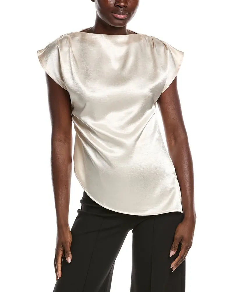 Gracia Asymmetrical Side Pleats Top 1