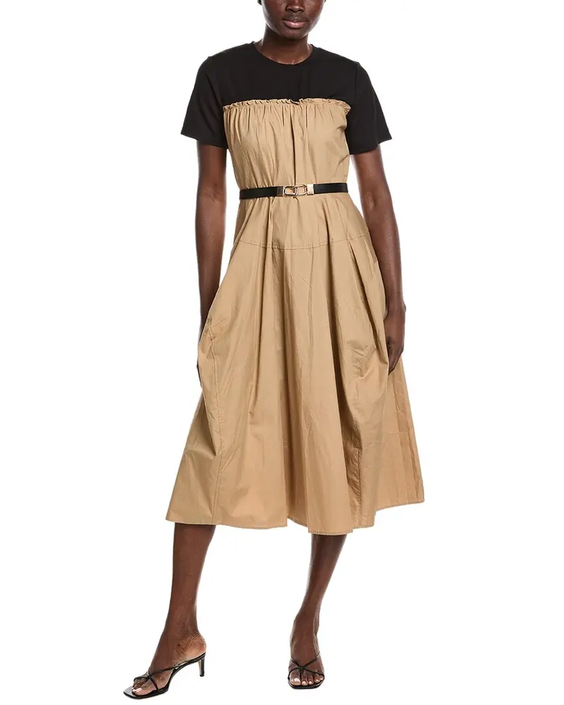 Gracia Color Contrast Midi Dress 1