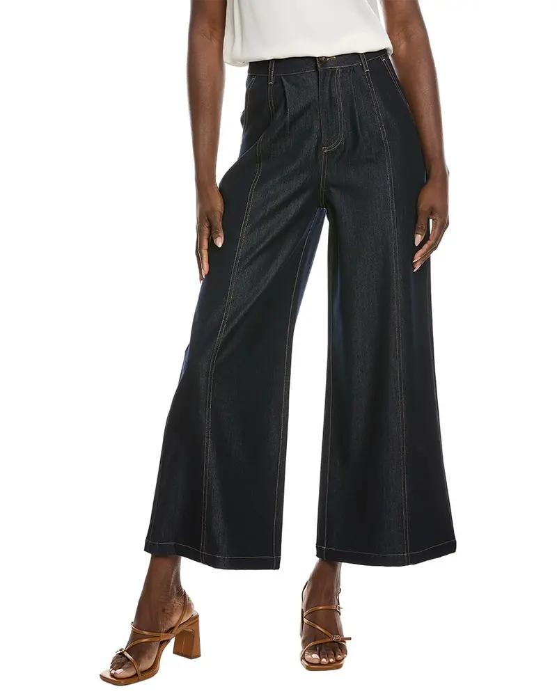 Gracia Contrast Stitch Wide Leg Casual Pant 1