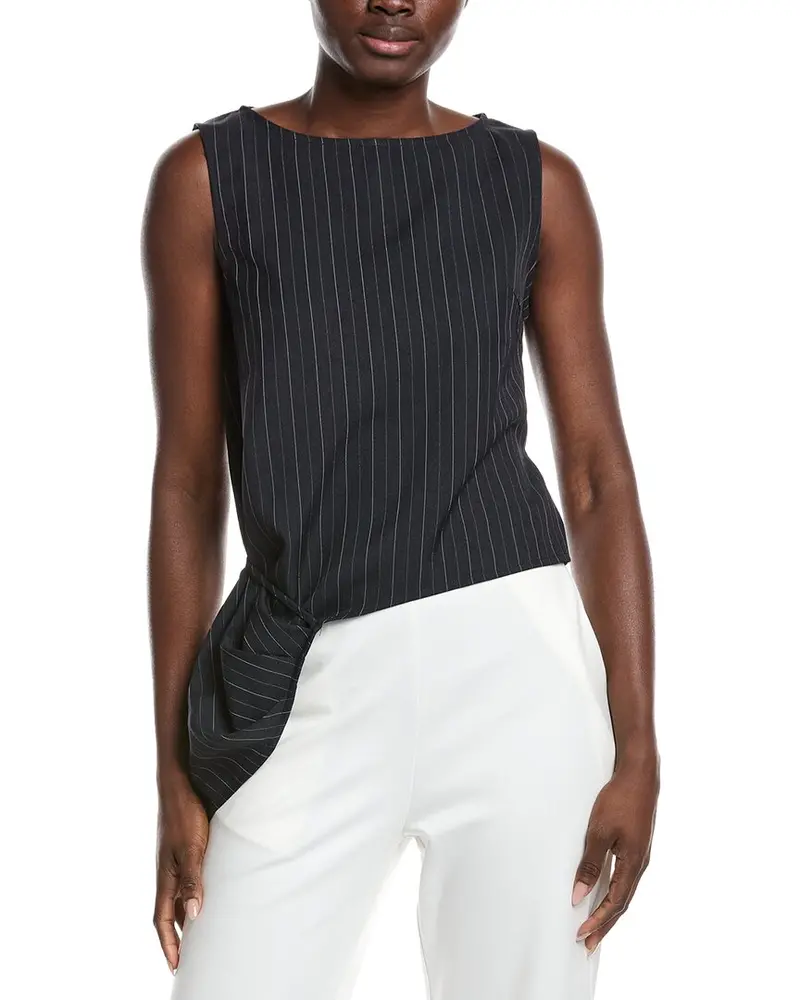 Gracia Cross Body Drape Sleeveless Top 1