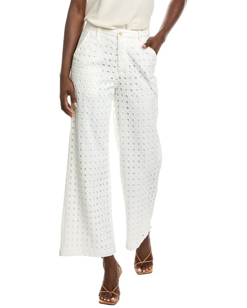 Gracia Eyelet Embroidered Wide Leg Pant 1
