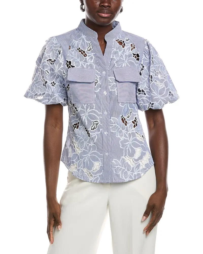 Gracia Eyelet Lace Work Shirt 1