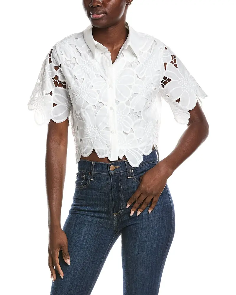 Gracia Floral Lace Crop Top 1