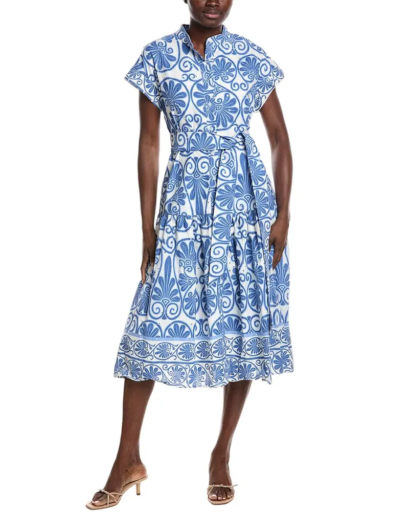 Gracia Floral Print Short Sleeve Midi Dress 1