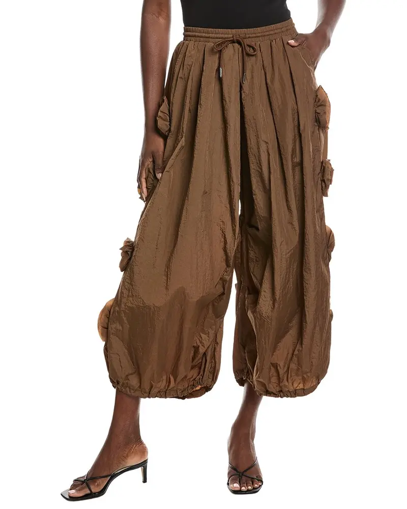 Gracia Flower Applique Parachute Pant 1
