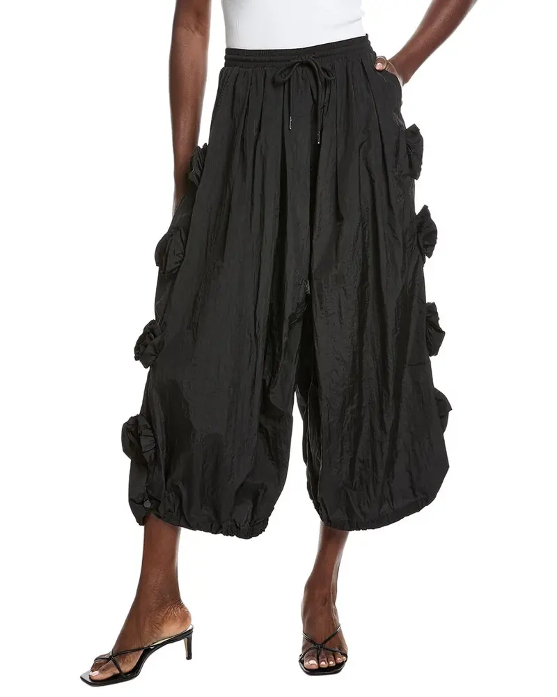 Gracia Flower Applique Parachute Pant 1