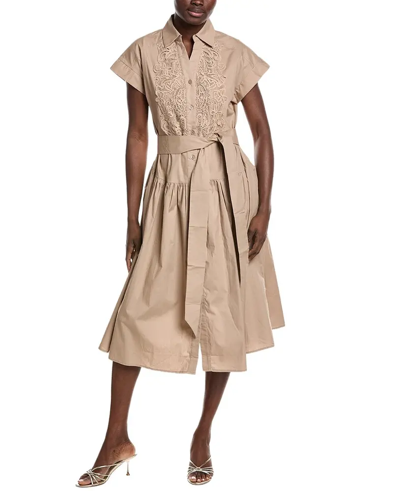 Gracia Front Lace Belt Shirtdress 1
