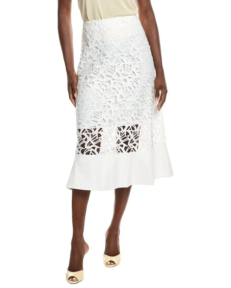 Gracia Hollow-Out Lace Embroidered Skirt 1