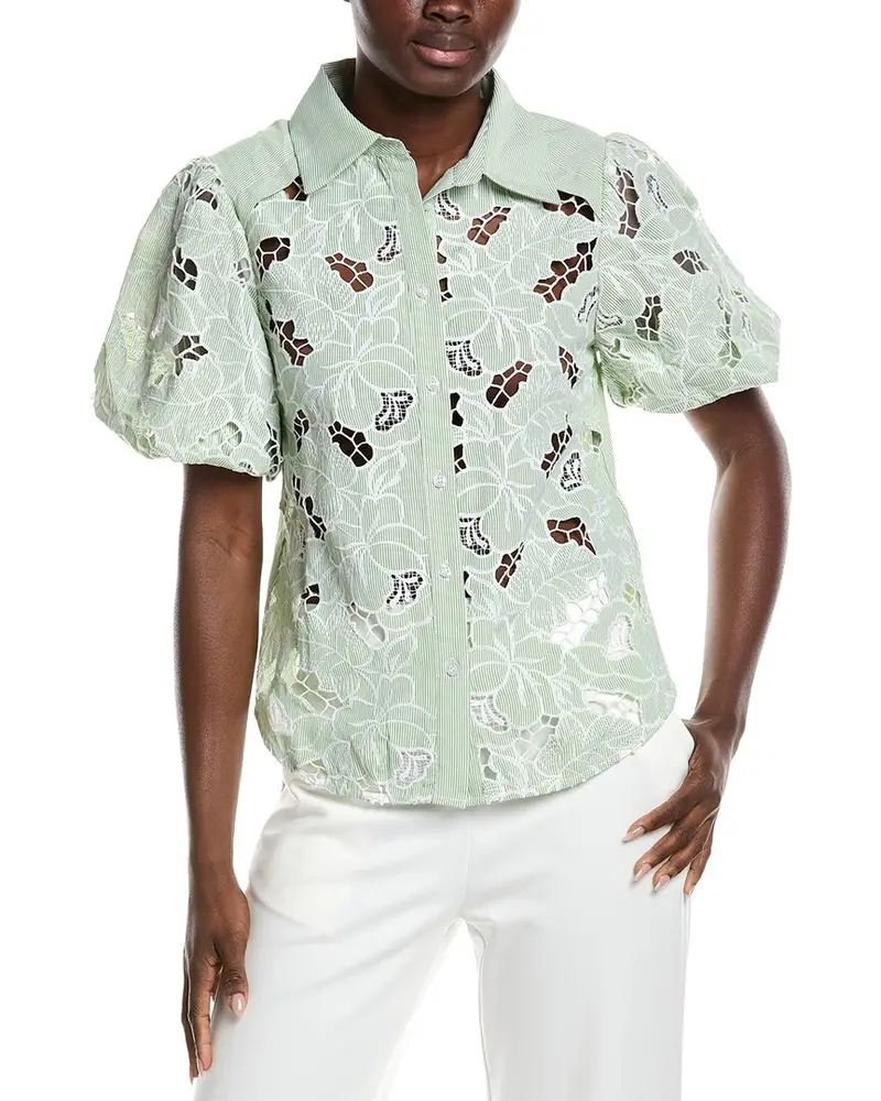 Gracia Lace Cutwork Shirt 1