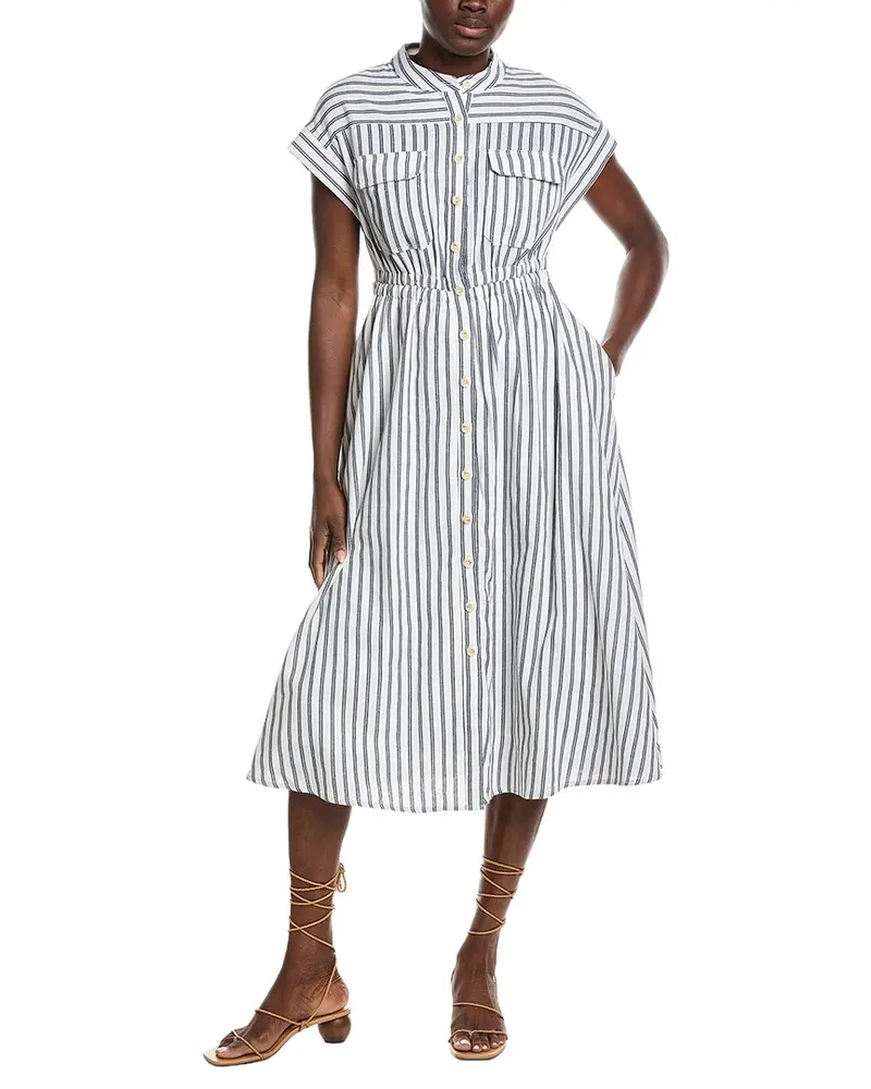 Gracia Linen-Blend A-Line Dress 1