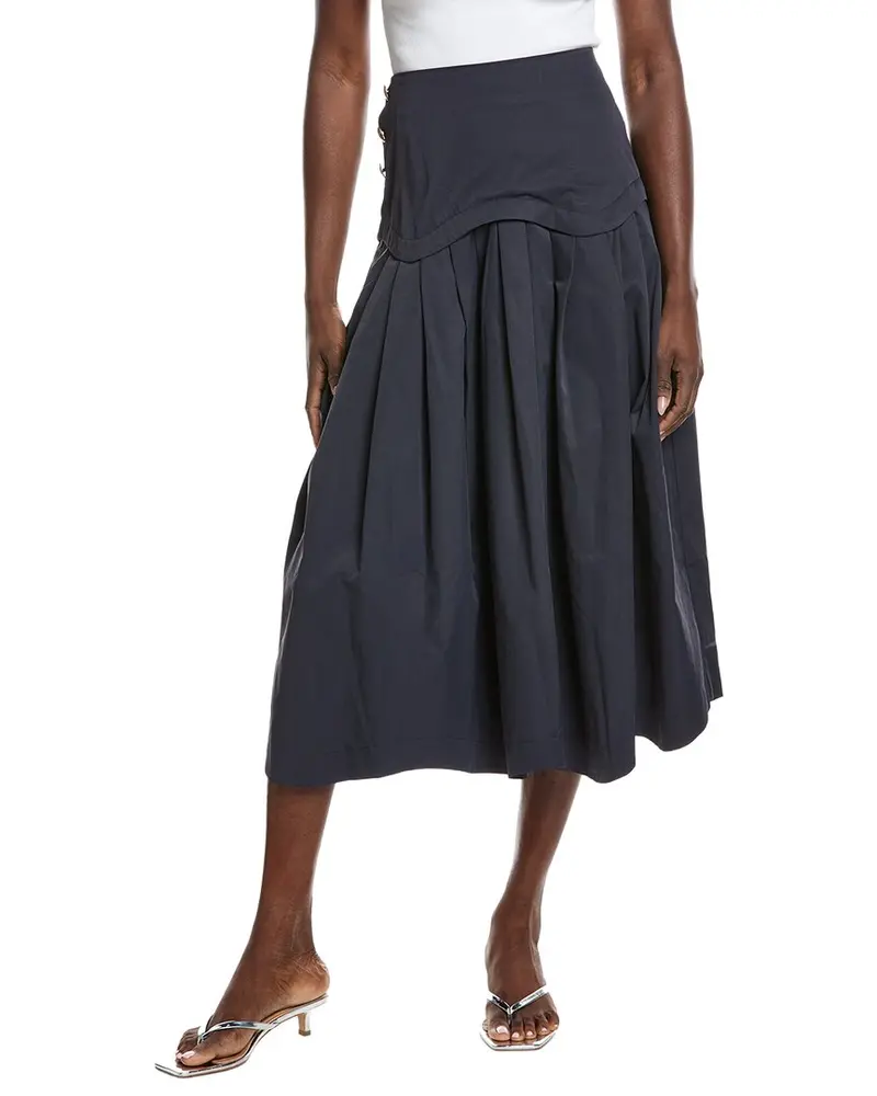 Gracia Midi Length Pleated Skirt 1