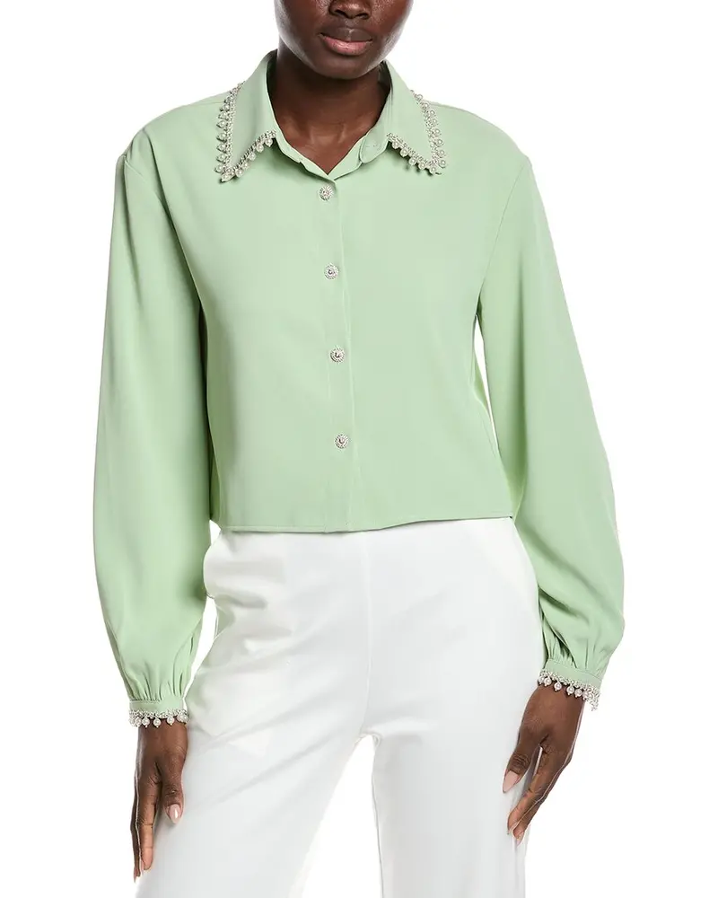 Gracia Pearl Beaded Crop Top 1