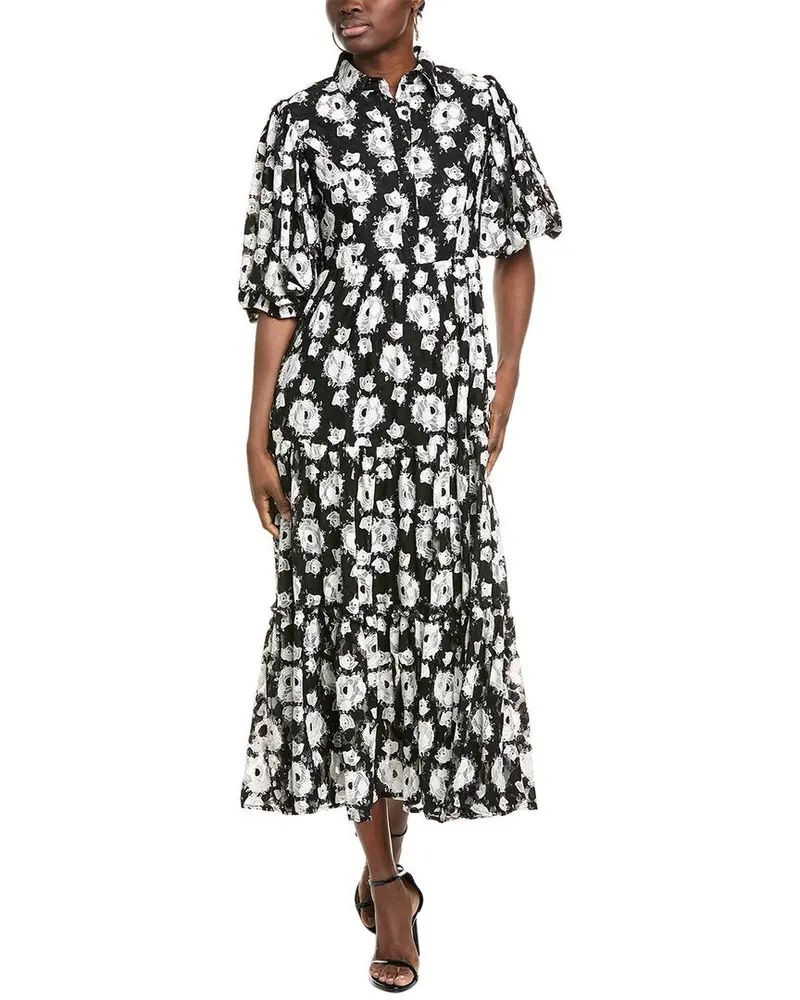 Gracia Puff Sleeve A-Line Maxi Dress 1
