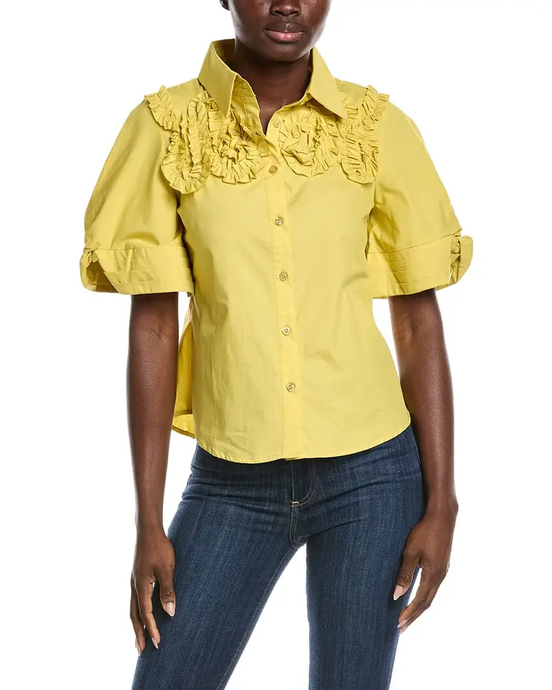 Gracia Ruffled Work Shirt 1