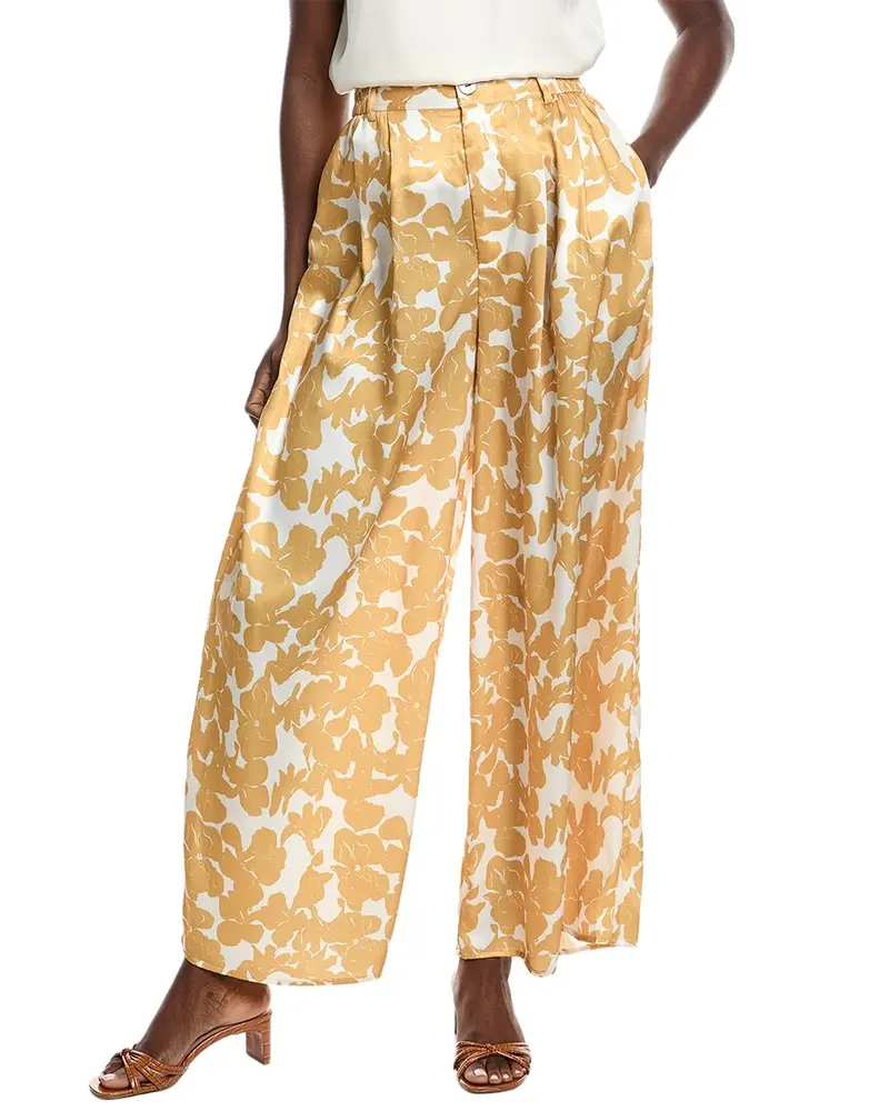 Gracia Satin Wide Leg Trouser 1