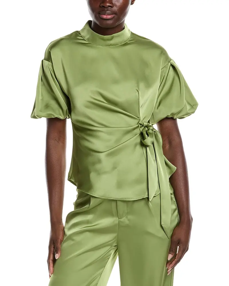 Gracia Side Tie Satin Top 1