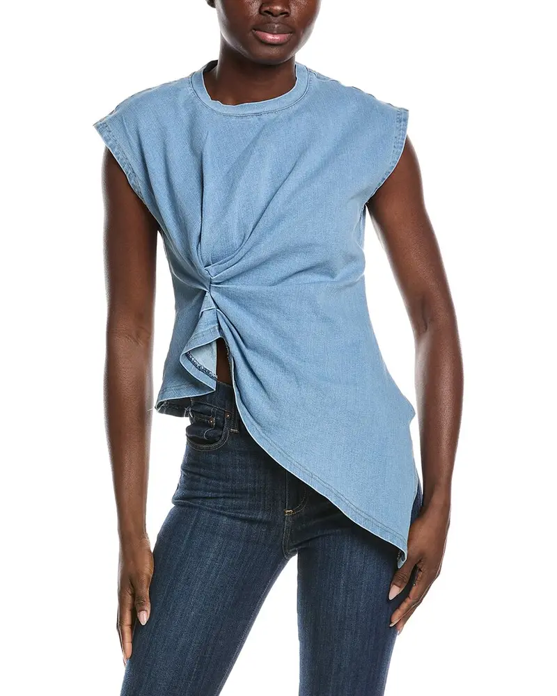 Gracia Sleeveless Side Drape Top 1