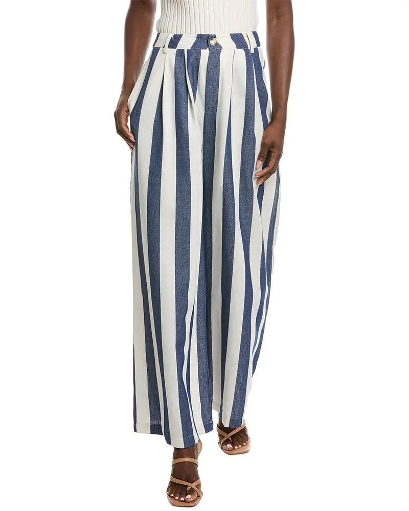 Gracia Stripped Wide Leg Pant 1