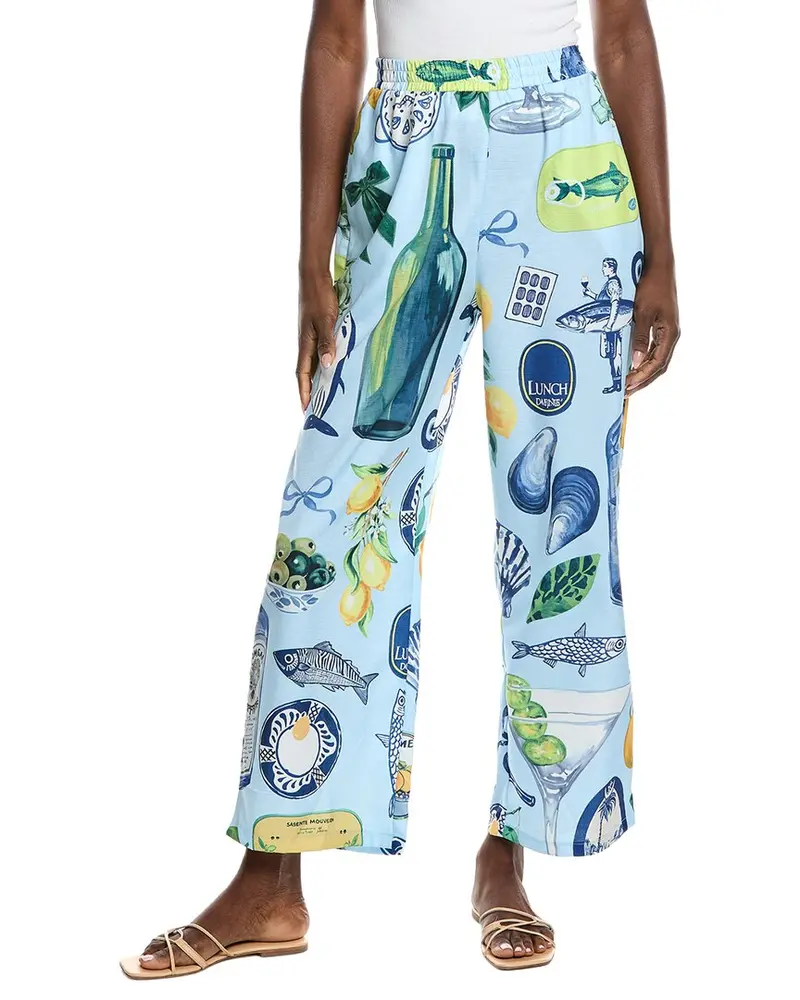 Gracia Wide Leg Print Pant 1