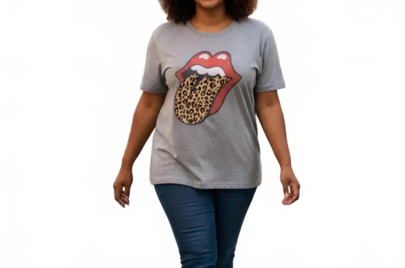 Graphic Short Sleeve Tee In Gray 1