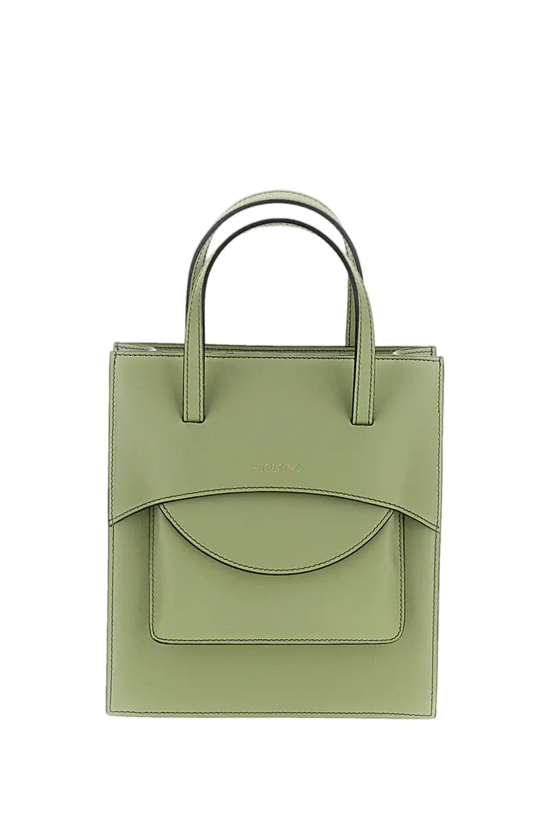 Green Pocket M Leather Handbag 1