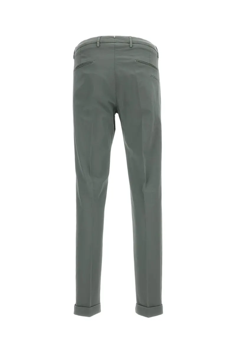 Green Slim Chino Trousers 2