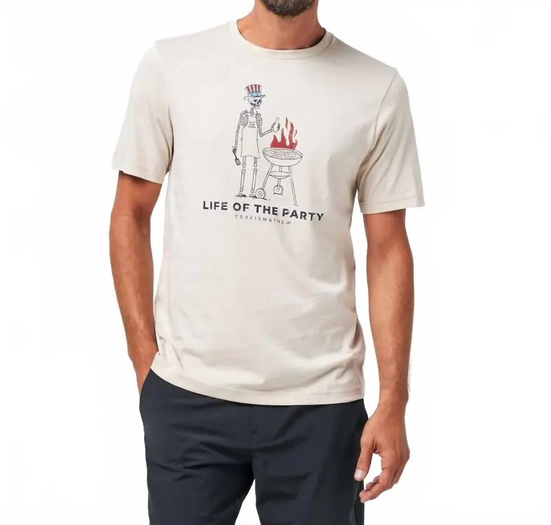 Grill And Thrill Short Sleeve Tee In Italian Sand 1
