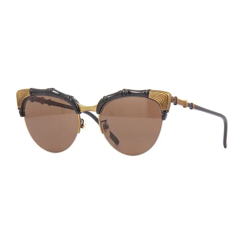 Gucci Sunglasses Cat Eye Full Rim, Black Frame And Brown Lens Gg0661s001 1