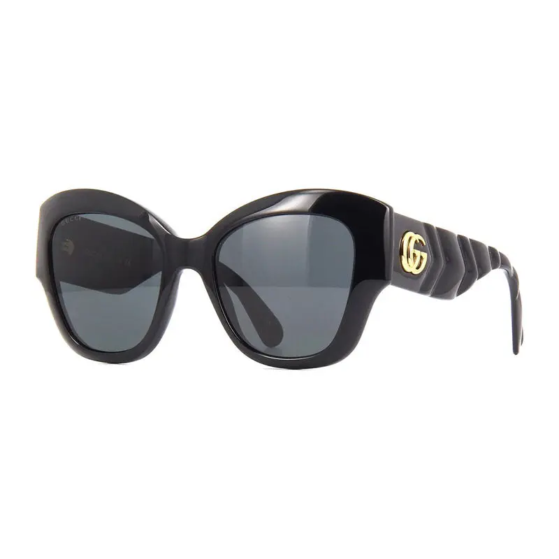 Gucci Sunglasses Cat Eye Full Rim, Black Frame And Grey Lens Gg0808s001 1
