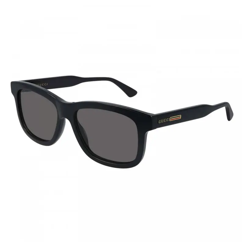 Gucci Sunglasses Rectangle Full Rim, Black Frame And Grey Lens Gg0824s005 1