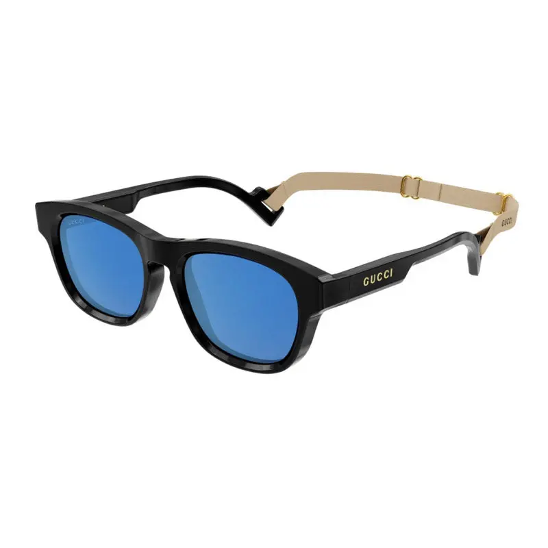 Gucci Sunglasses Square Full Rim, Black Frame And Brown Lens Gg1238s001 1
