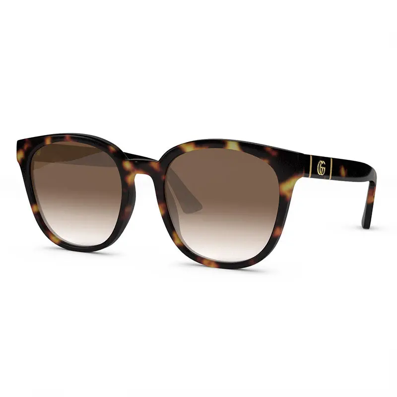 Gucci Sunglasses Square Full Rim, Havana Frame And Brown Gradient Lens Gg1122sa002 1