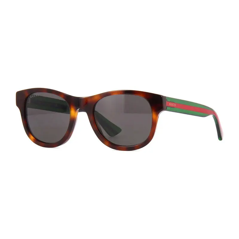 Gucci Sunglasses Square Full Rim, Havana Frame And Grey Lens Gg0003s003 1