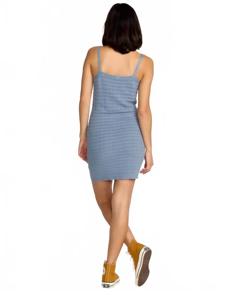 Gurrl Gang Knit Mini Dress In Carolina Blue 2