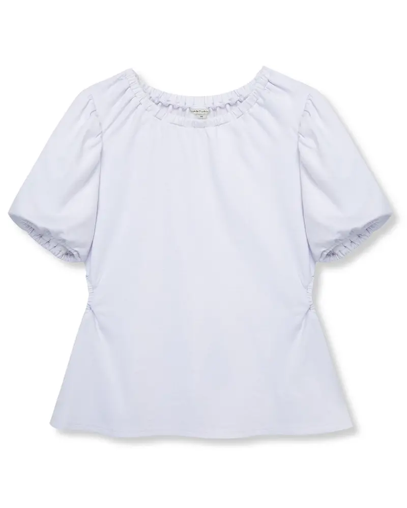 Habitual Puff Sleeve Cutout Top 1