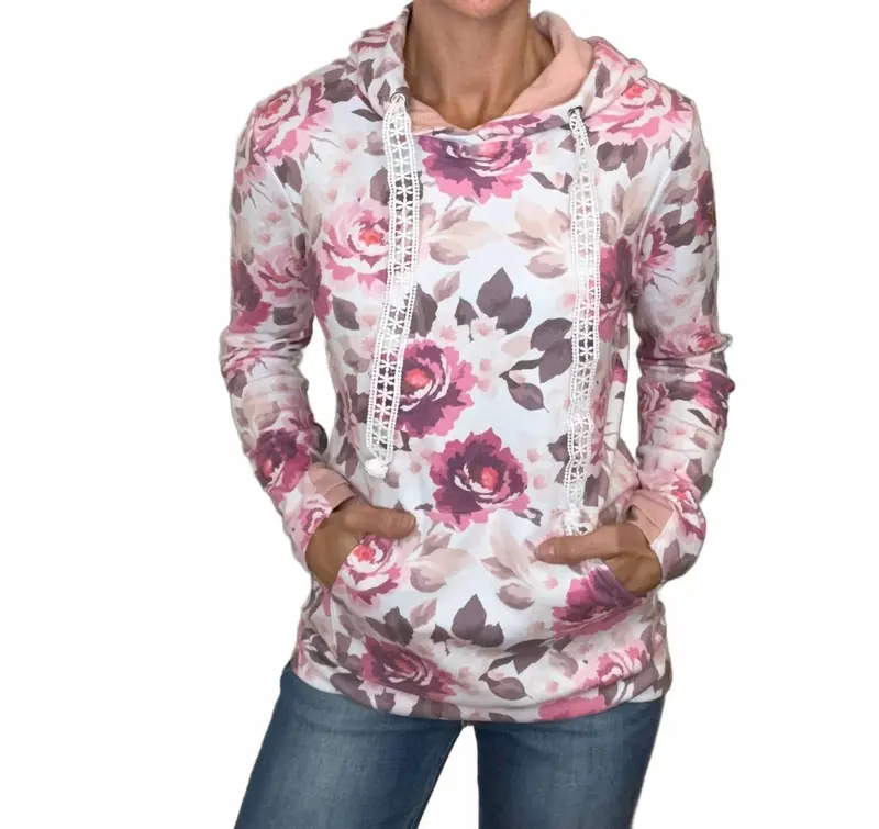 Hailey Pullover Hoodie In Autumn Blossom 1