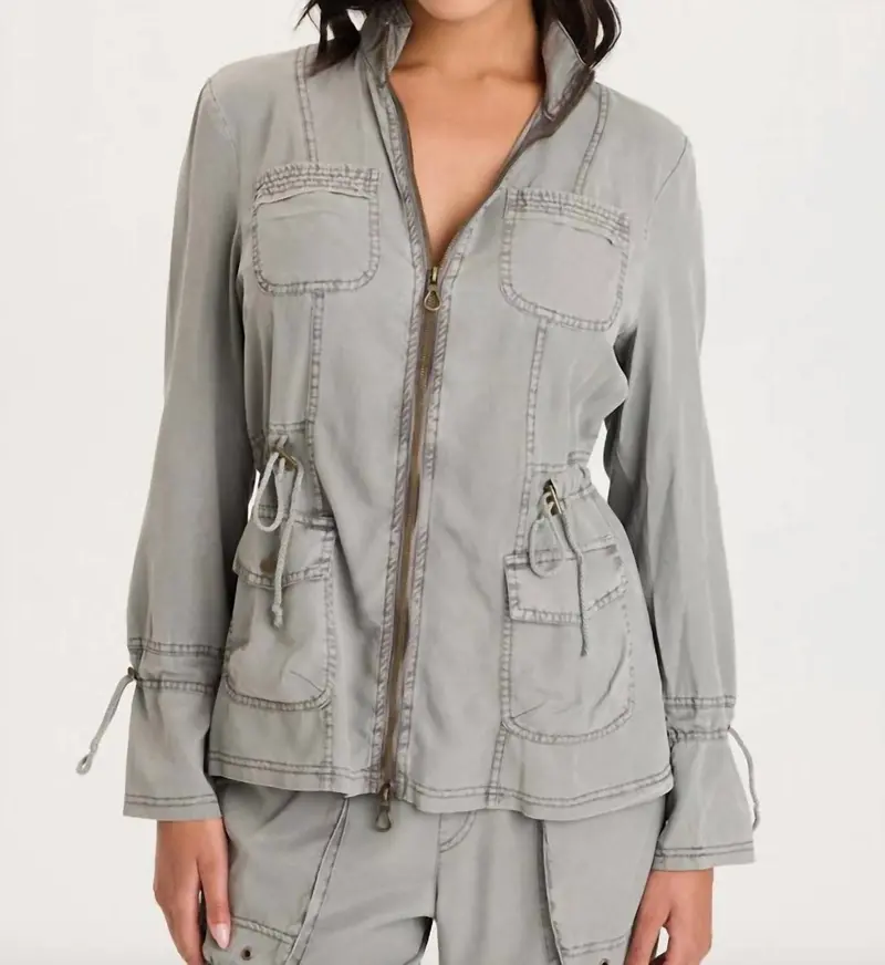 Hall Twill Jacket In Magnetic Grey Pigment 1