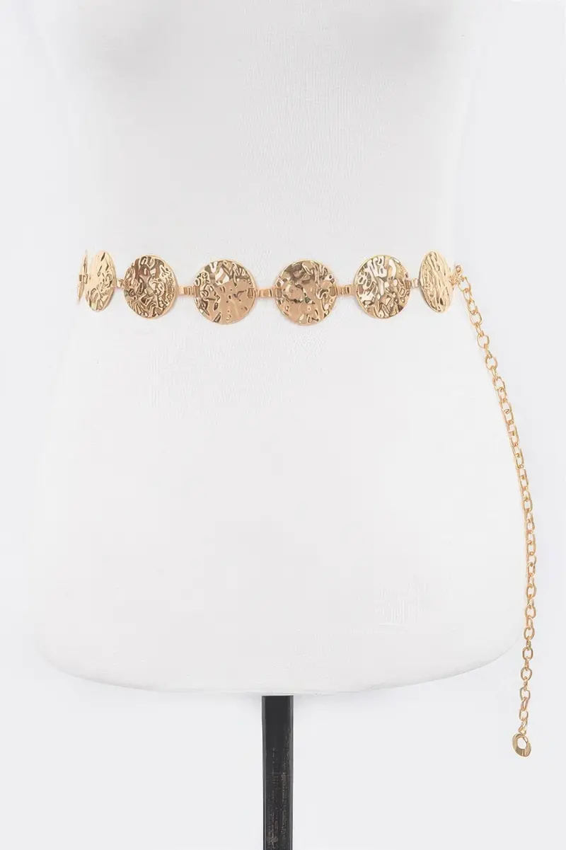 Hammered Metal Chain Belt 1