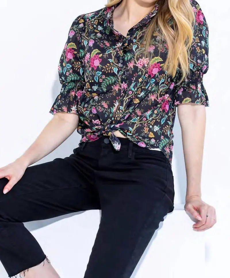 Hannah Cotton Shirt In Jacobean Multi 1